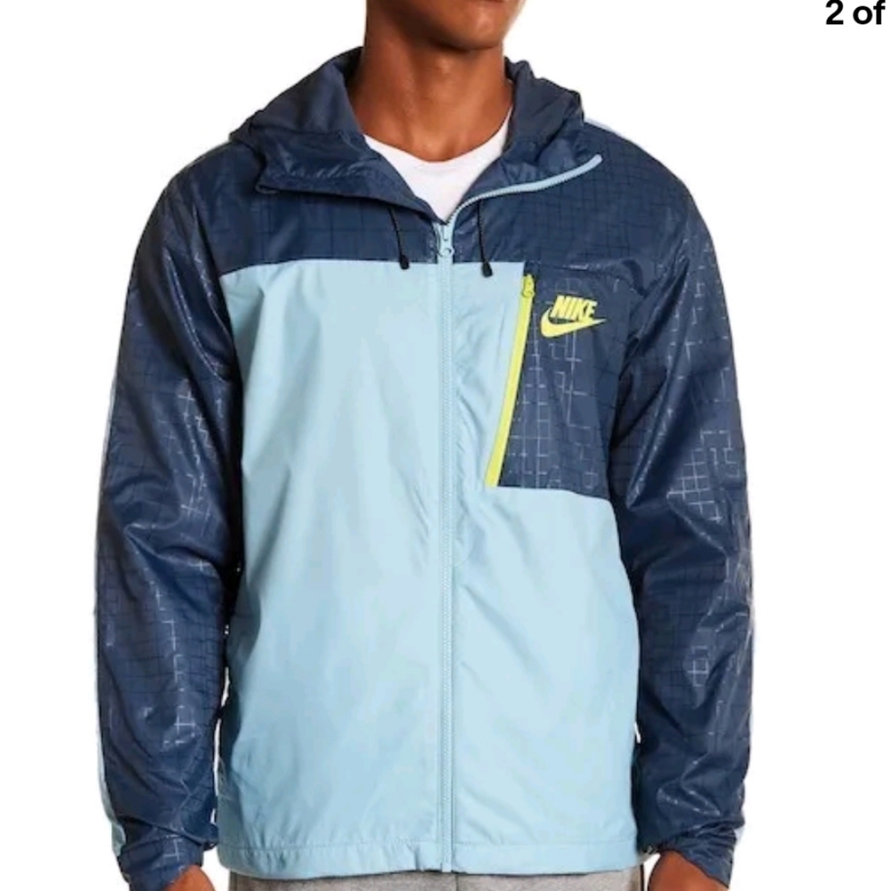 Nike Swish Mens Sportswear Blue Label Color Block Jacket Small